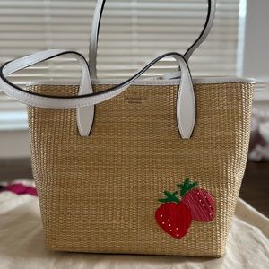 Kate Spade New York Strawberry Straw Tote w/ Wristlet